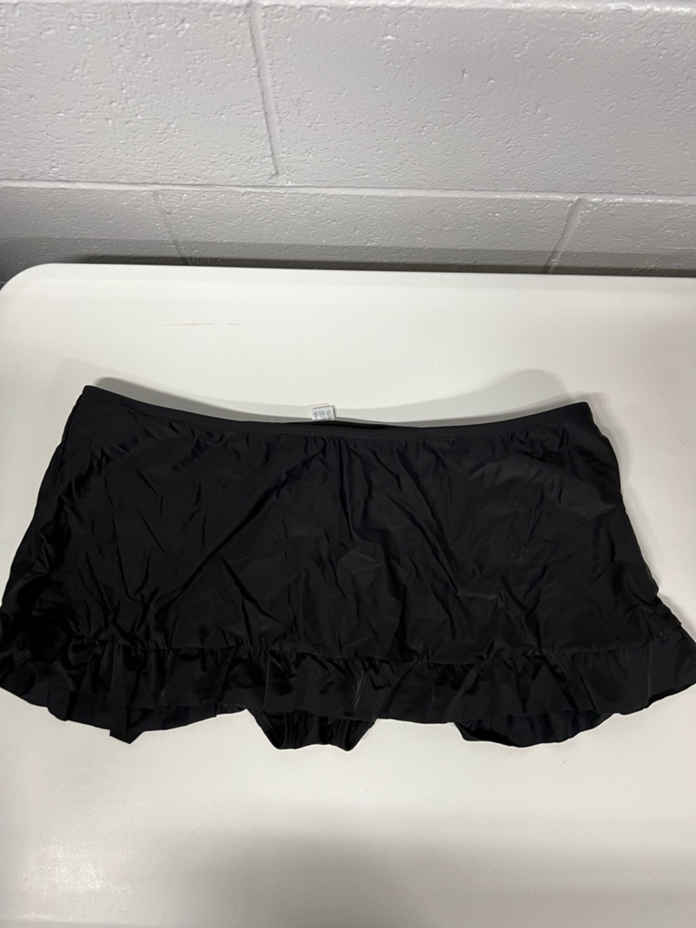 Black Ruffle Swim Skirt